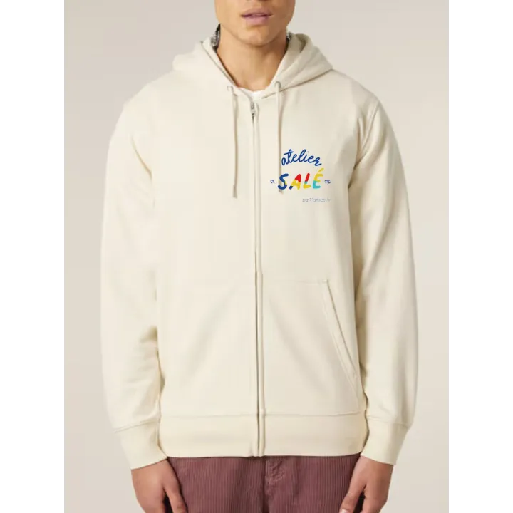 SWEAT UNISEXE ZIP CAPUCHE "MARIN" BY ATELIER SALÉ
