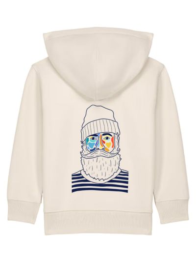 SWEAT ENFANTS ZIP CAPUCHE MARIN BY ATELIER SALÉ