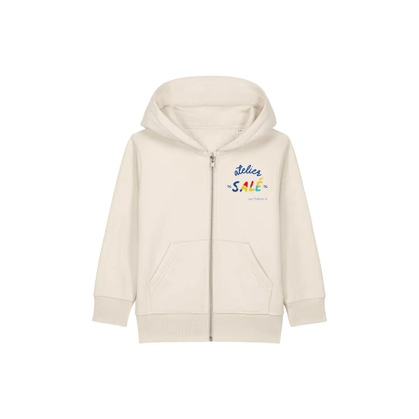 SWEAT ENFANTS ZIP CAPUCHE "MARIN" BY ATELIER SALÉ