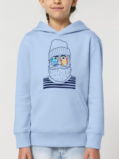 SWEAT CAPUCHE ENFANT MARIN BY ATELIER SALÉ