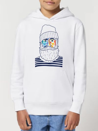 SWEAT CAPUCHE ENFANT MARIN BY ATELIER SALÉ