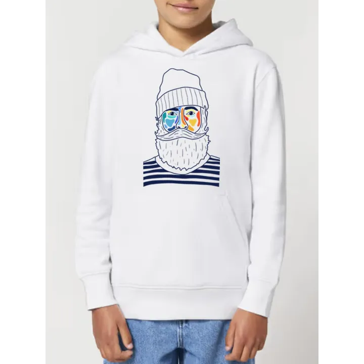 SWEAT ENFANTS CAPUCHE "MARIN" BY ATELIER SALÉ