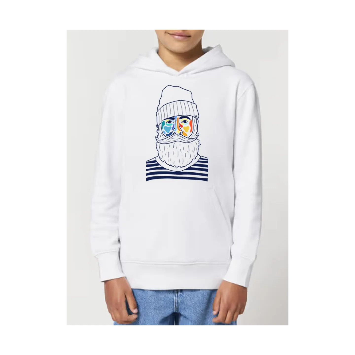 SWEAT ENFANTS CAPUCHE "MARIN" BY ATELIER SALÉ