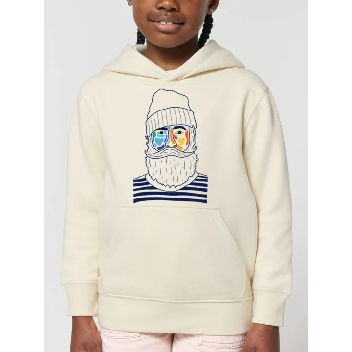 SWEAT ENFANTS CAPUCHE "MARIN" BY ATELIER SALÉ
