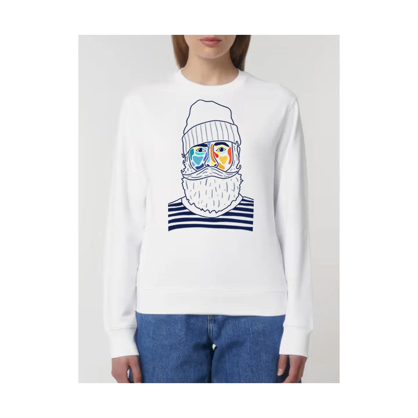 SWEAT UNISEXE COL ROND "MARIN" BY ATELIER SALÉ
