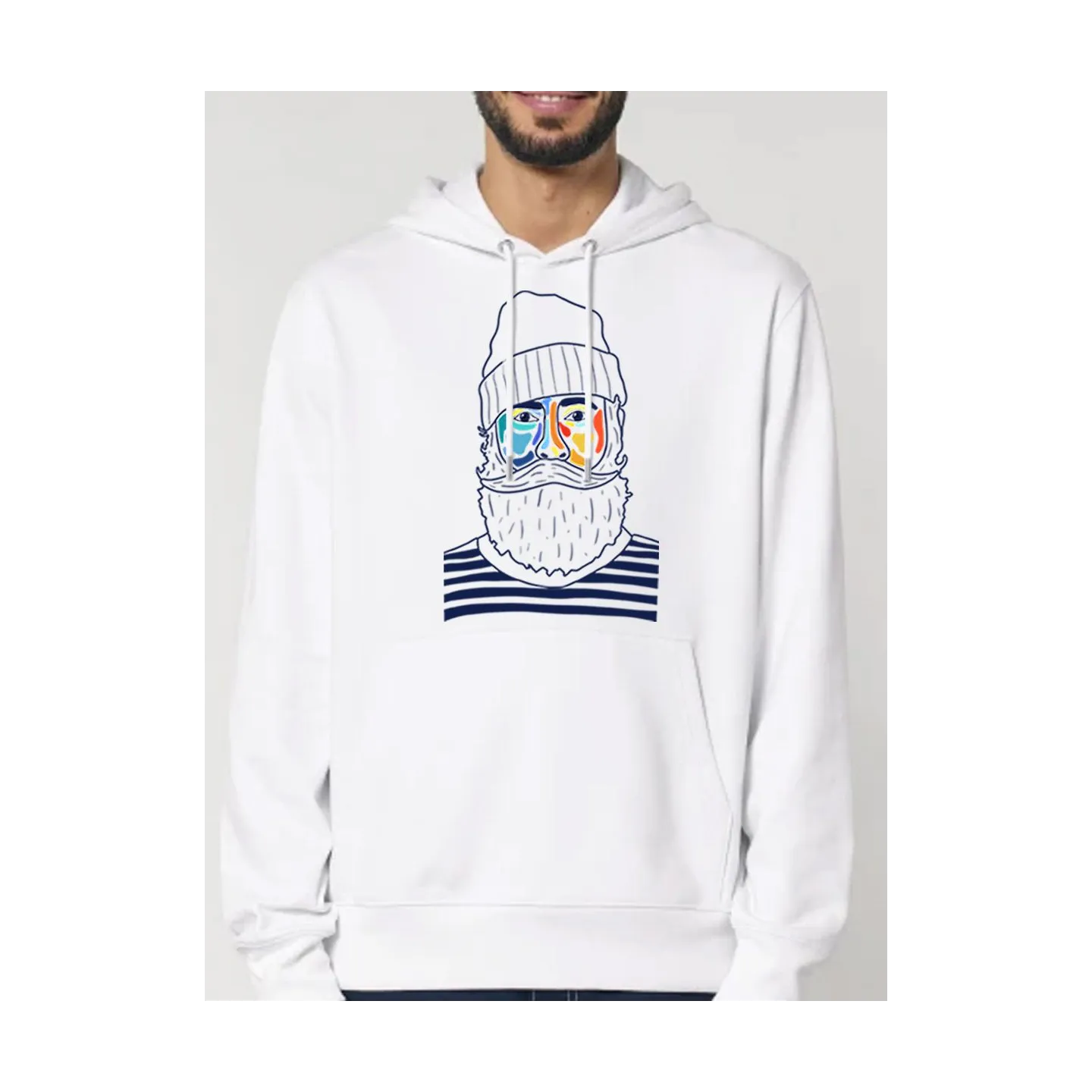 SWEAT HOMME CAPUCHE "MARIN" BY ATELIER SALÉ