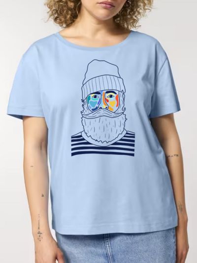 T-SHIRT FEMME COL ROND "MARIN" BY ATELIER SALÉ