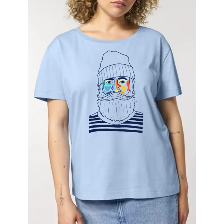 T-SHIRT FEMME COL ROND "MARIN" BY ATELIER SALÉ