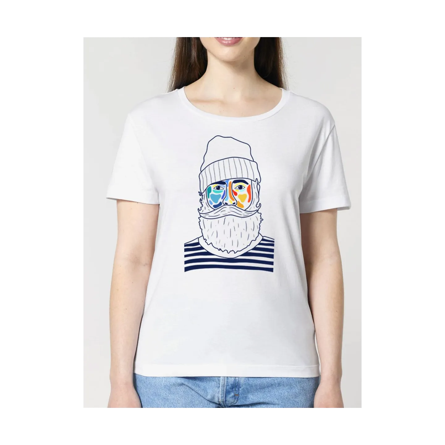 T-SHIRT FEMME COL ROND "MARIN" BY ATELIER SALÉ