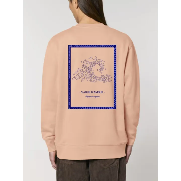 SWEAT HOMME COL ROND "VAGUE D'AMOUR" BY ATELIER SALÉ