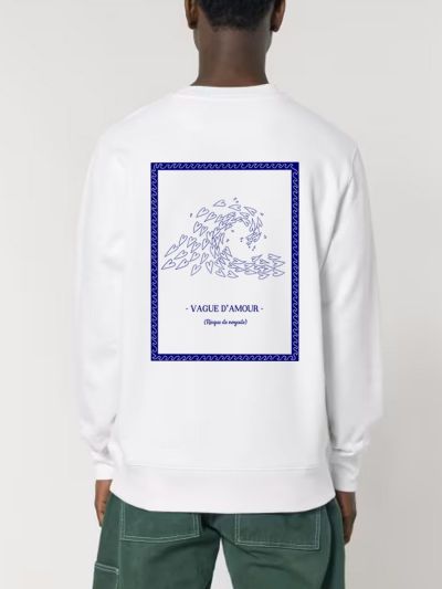 SWEAT HOMME COL ROND "VAGUE D'AMOUR" BY ATELIER SALÉ