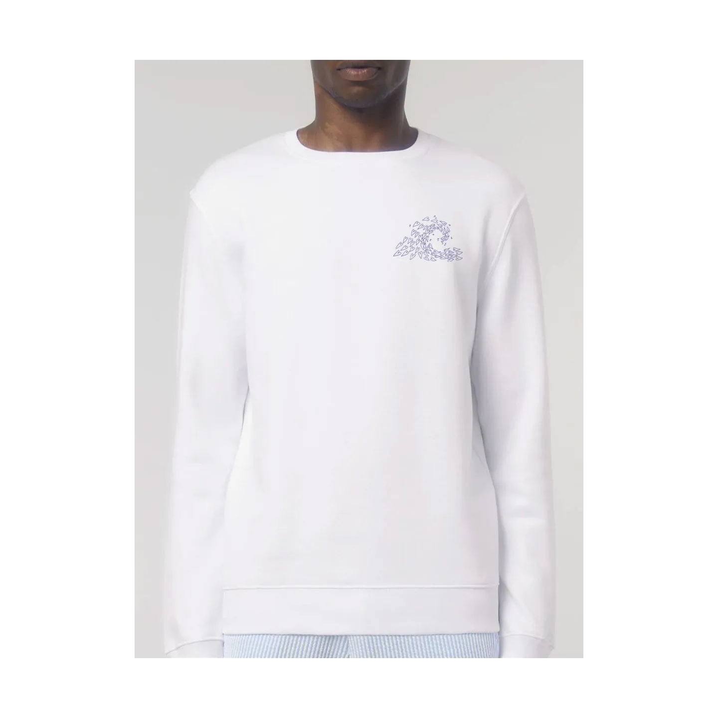 SWEAT HOMME COL ROND "VAGUE D'AMOUR" BY ATELIER SALÉ