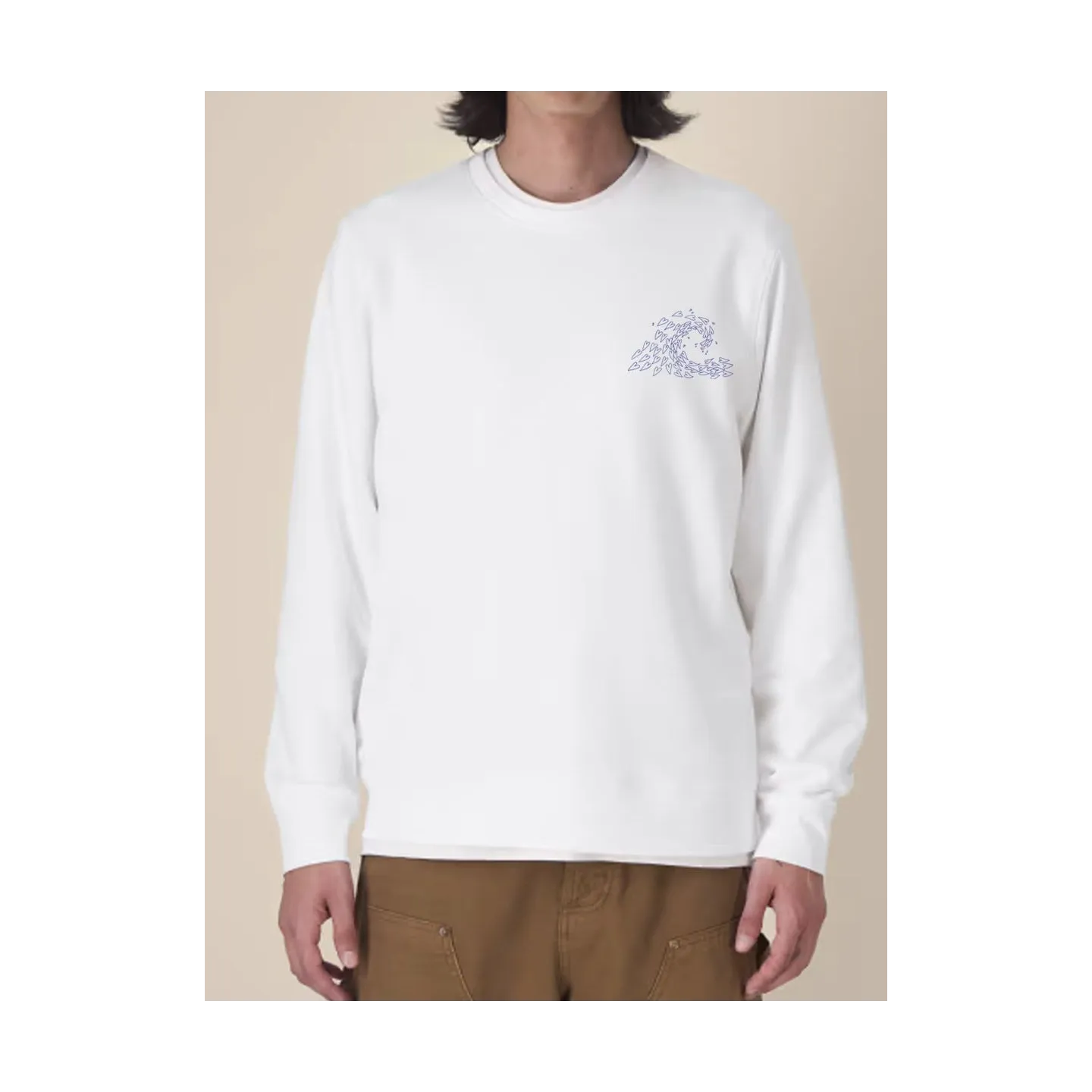 SWEAT UNISEXE COL ROND "VAGUE D'AMOUR" BY ATELIER SALÉ