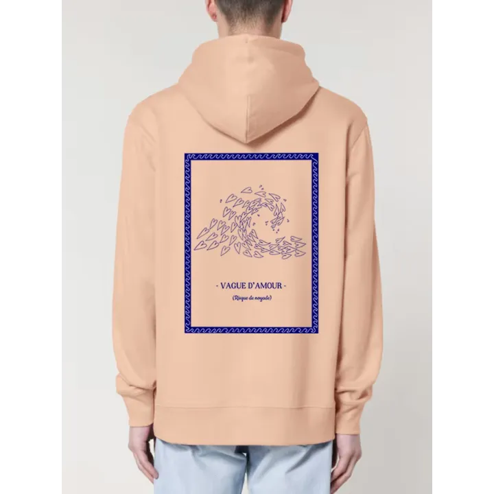 SWEAT UNISEXE CAPUCHE "VAGUE D'AMOUR" BY ATELIER SALÉ