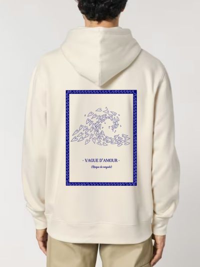 SWEAT UNISEXE CAPUCHE "VAGUE D'AMOUR" BY ATELIER SALÉ