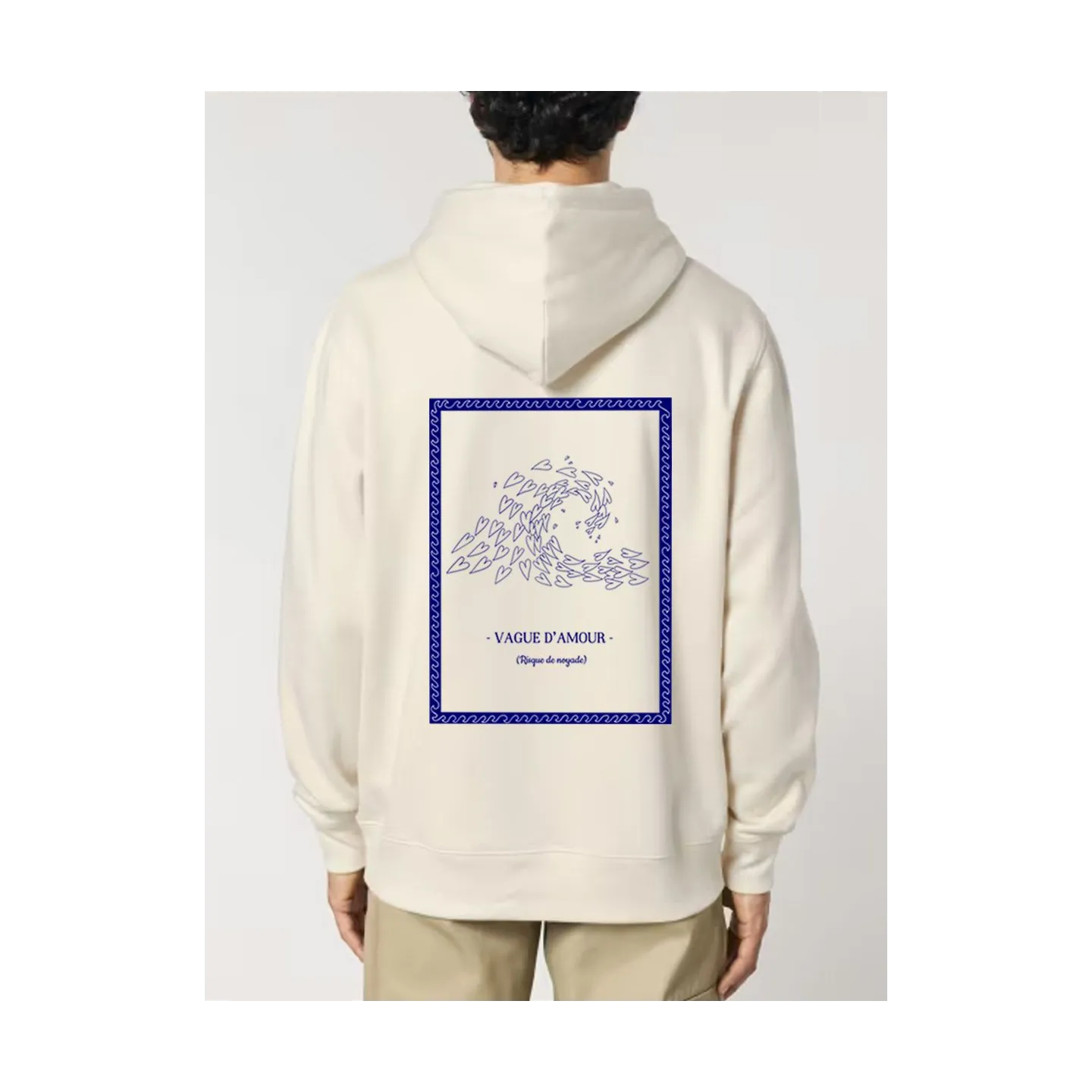SWEAT UNISEXE CAPUCHE "VAGUE D'AMOUR" BY ATELIER SALÉ