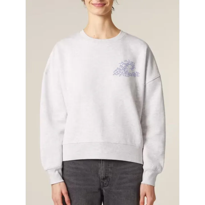SWEAT FEMME COL ROND "VAGUE D'AMOUR" BY ATELIER SALÉ