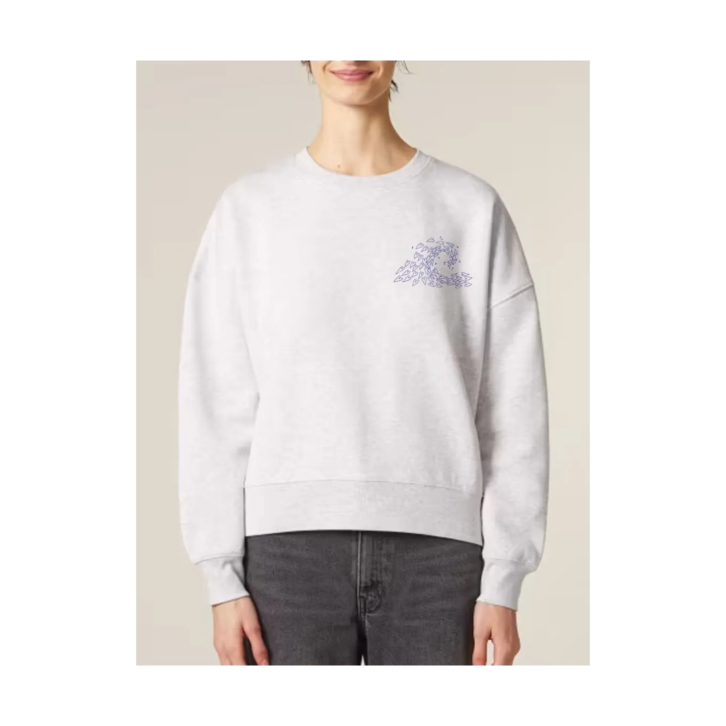 SWEAT FEMME COL ROND "VAGUE D'AMOUR" BY ATELIER SALÉ
