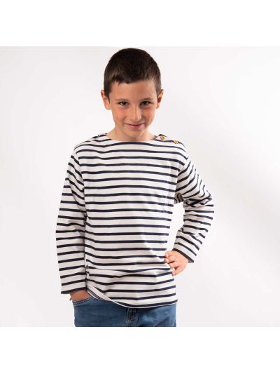 Mariniere enfant en coton épais crevette