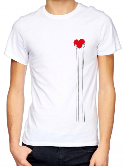 T-shirt homme "Mains cœur"