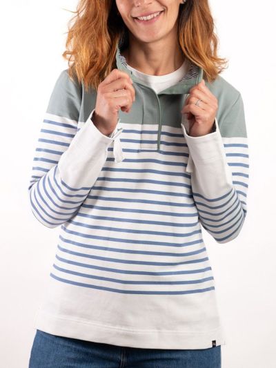 Sweat Génois en molleton – Style marin décontracté