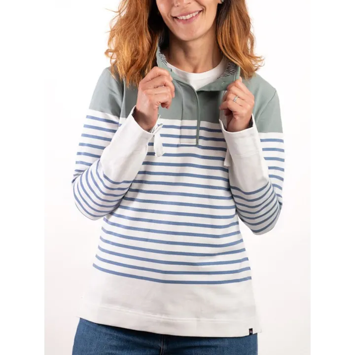 Sweat Génois en molleton – Style marin décontracté