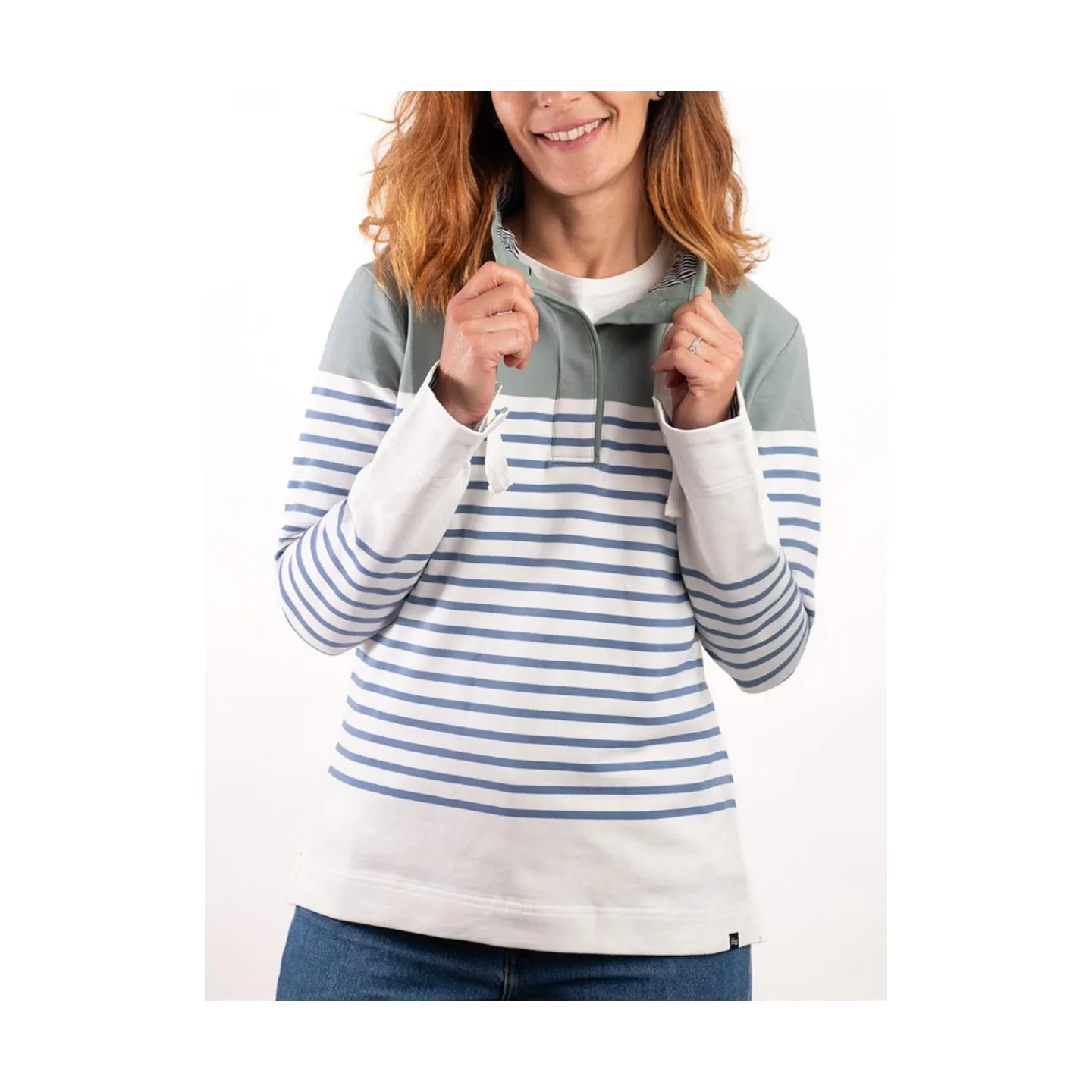 Sweat Génois en molleton – Style marin décontracté