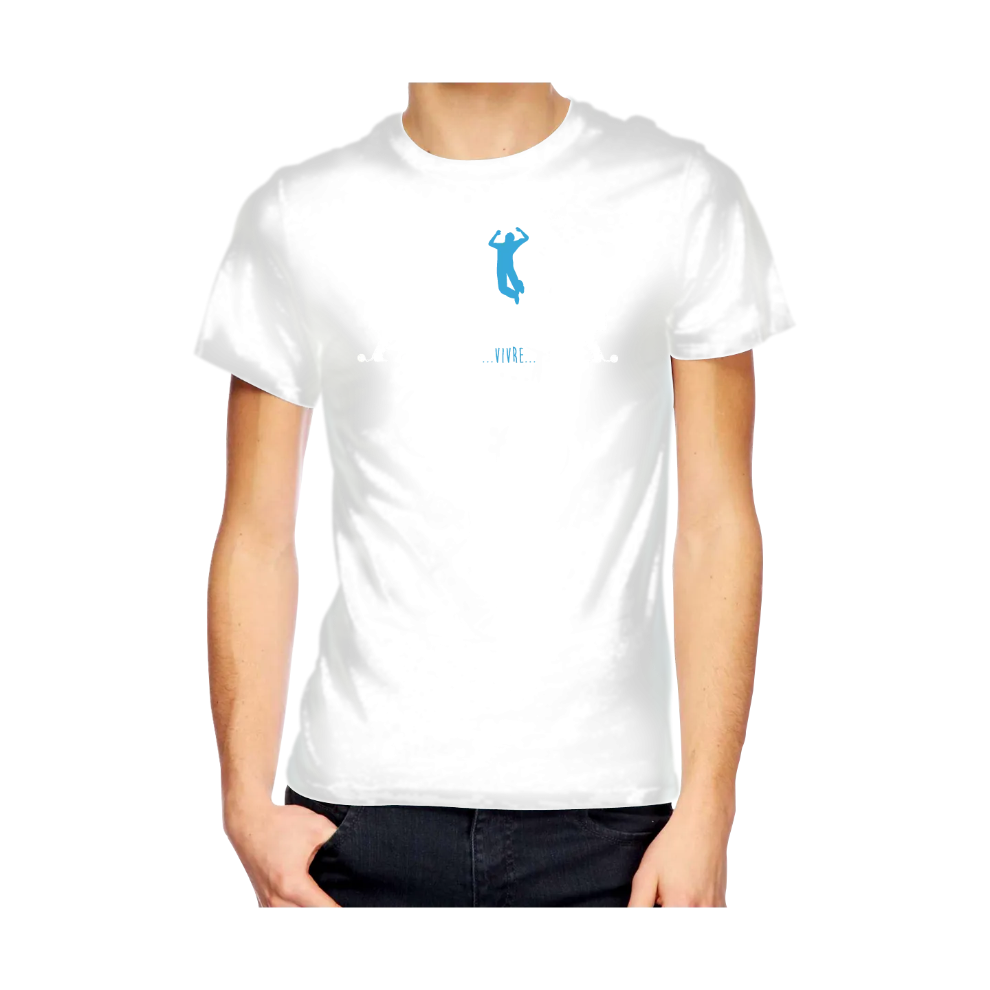 T-shirt homme "vivre"