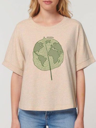 T-shirt femme "Plan(è)te feuille"