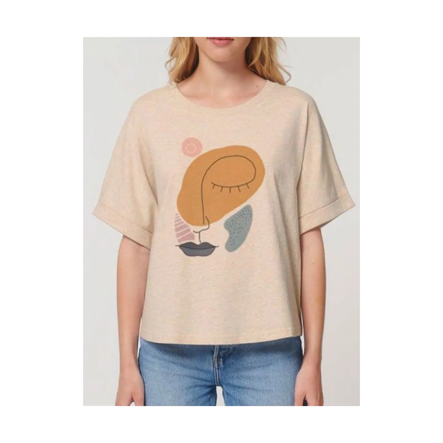 T-shirt femme "Visage''