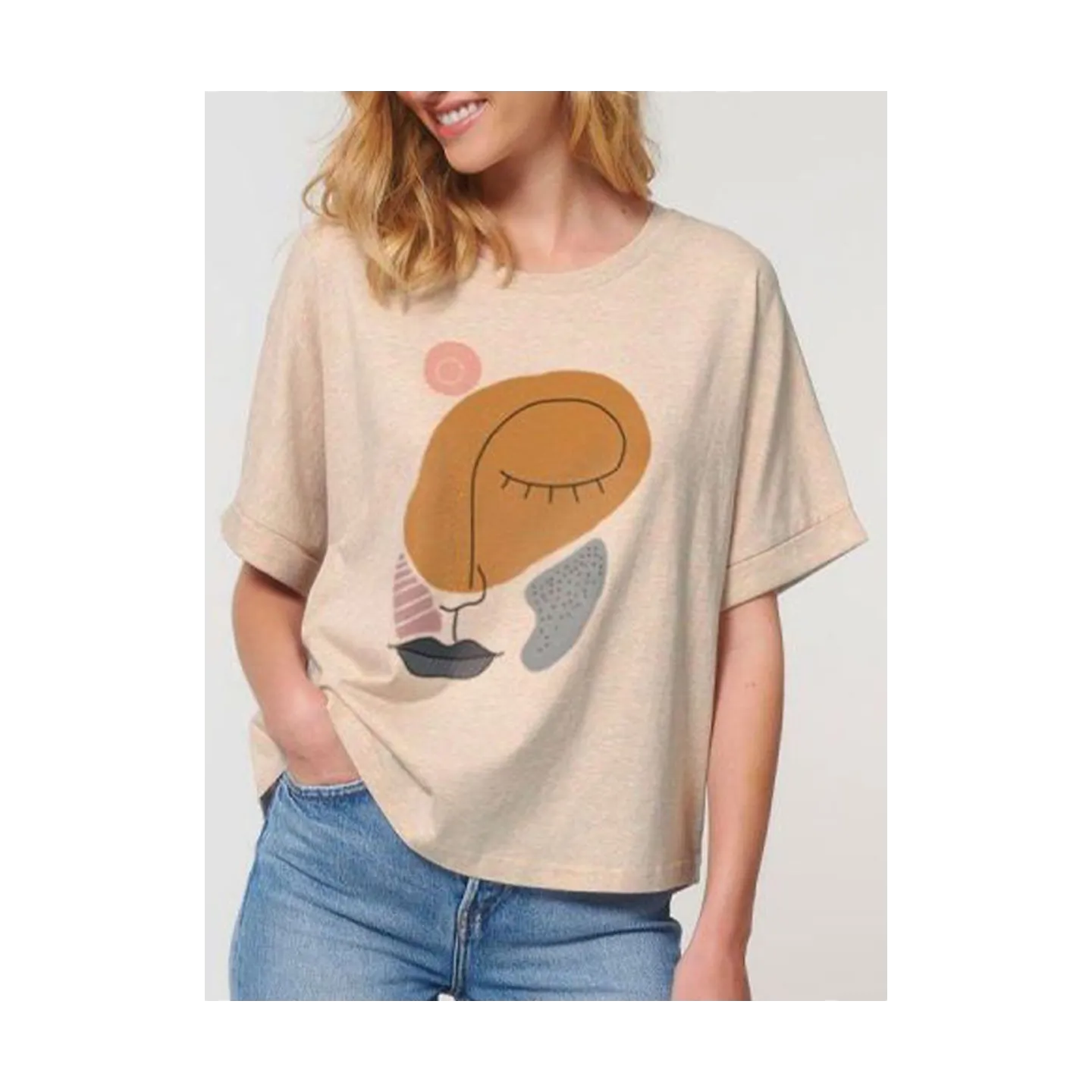 T-shirt femme "Visage''