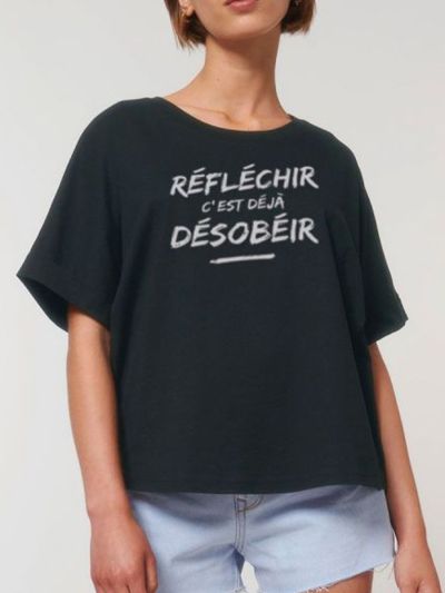 T-shirt femme "Réfléchir"