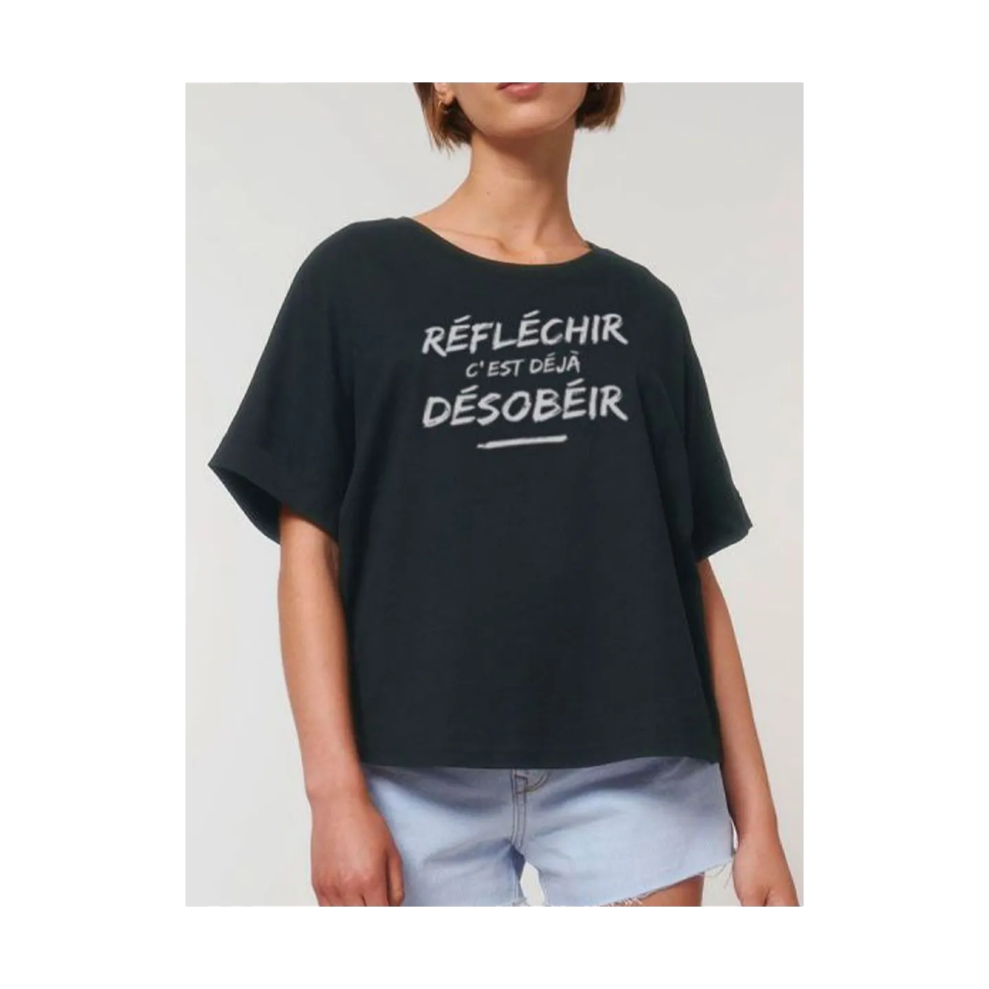 T-shirt femme "Réfléchir"