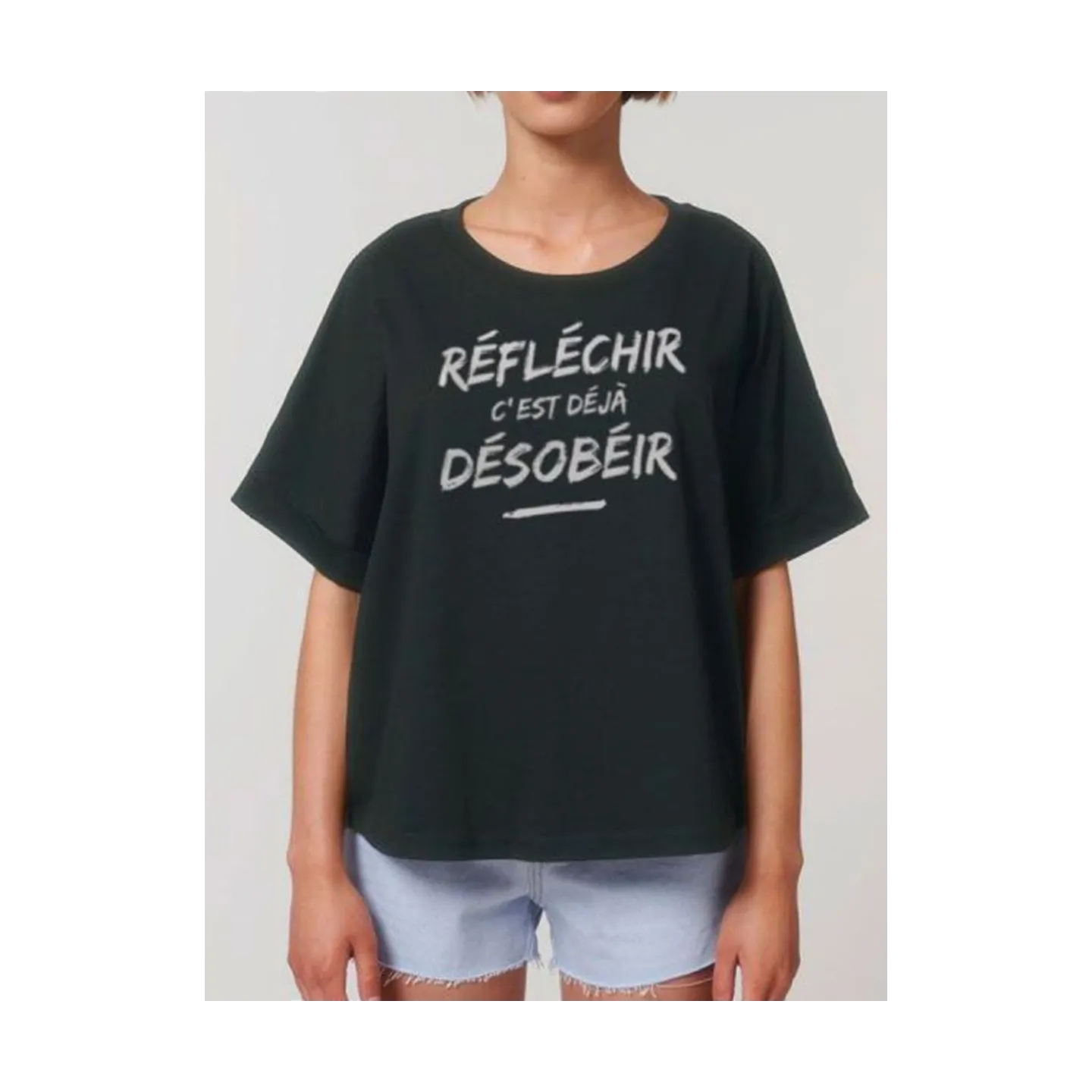 T-shirt femme "Réfléchir"