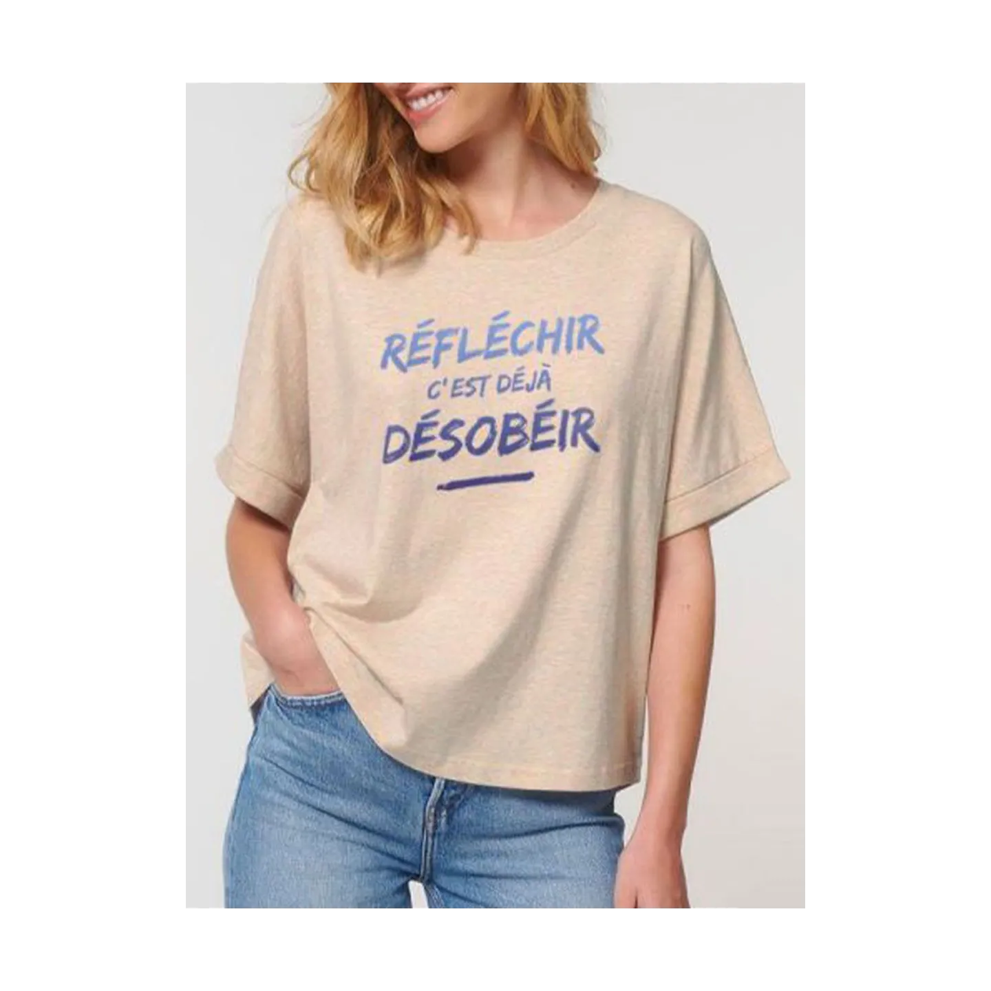 T-shirt femme "Réfléchir"