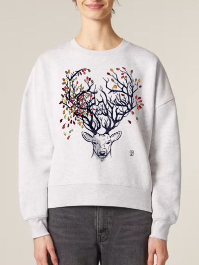 SWEAT FEMME "CERF D'AUTOMNE" BY LEDUC