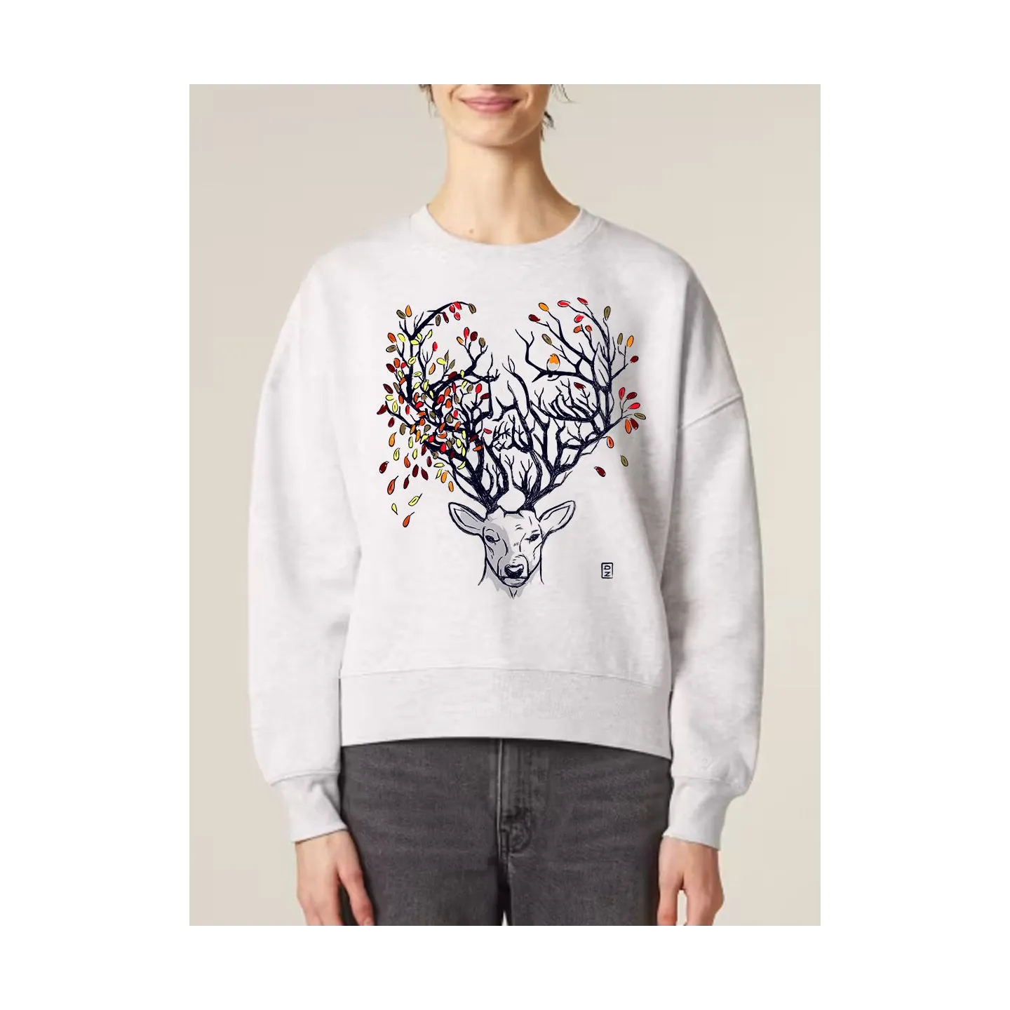 SWEAT FEMME "CERF D'AUTOMNE" BY LEDUC