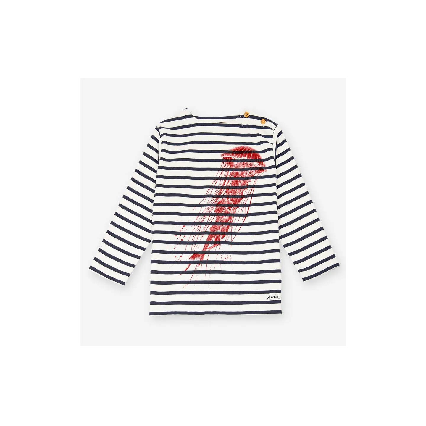 Mariniere enfant en coton épais crevette
