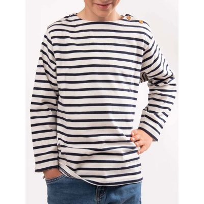 Mariniere enfant en coton &eacute;pais crevette