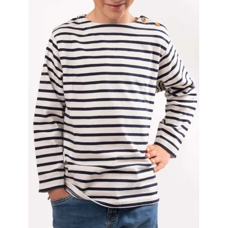 Mariniere enfant en coton épais crevette