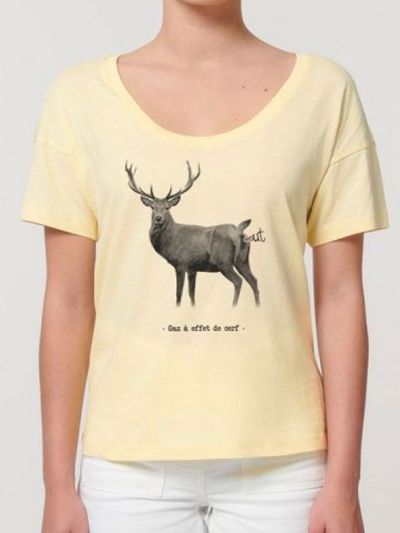 T-shirt femme ''Gaz à effet de cerf''