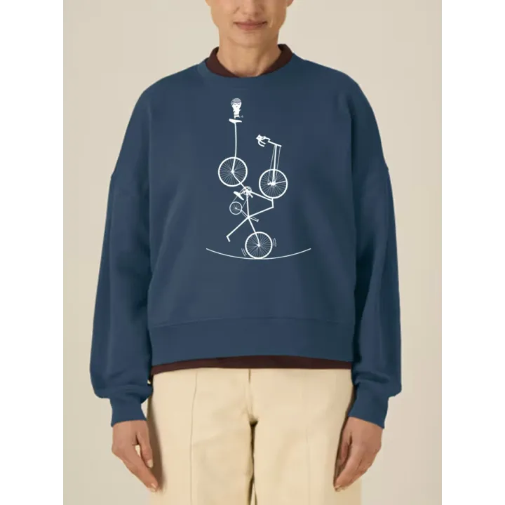 SWEAT FEMME COL ROND "Sur le fil blanc"