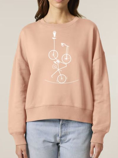 SWEAT FEMME COL ROND "Sur le fil blanc"