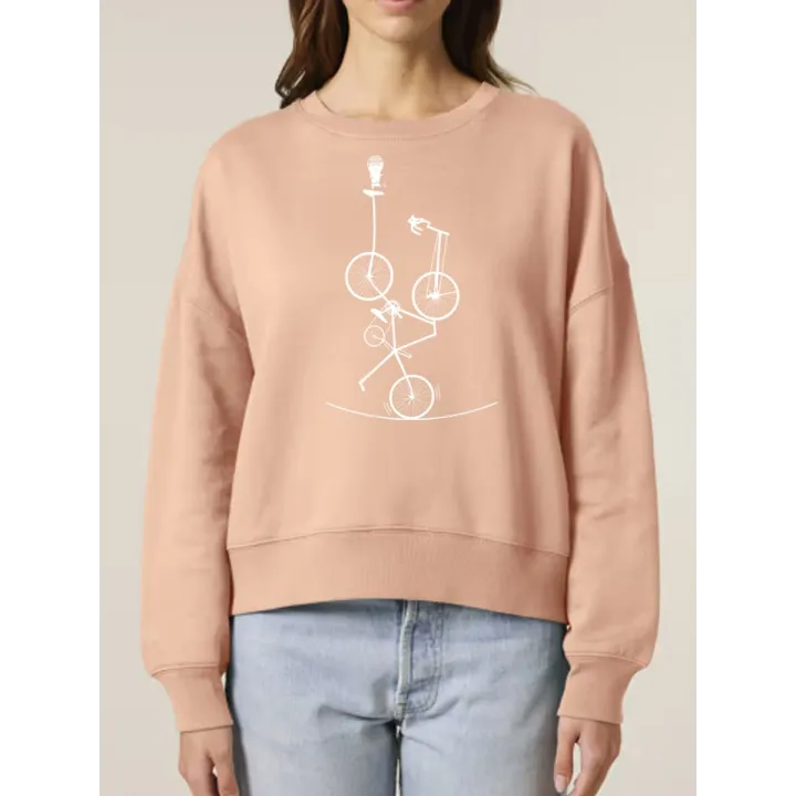 SWEAT FEMME COL ROND "Sur le fil blanc"