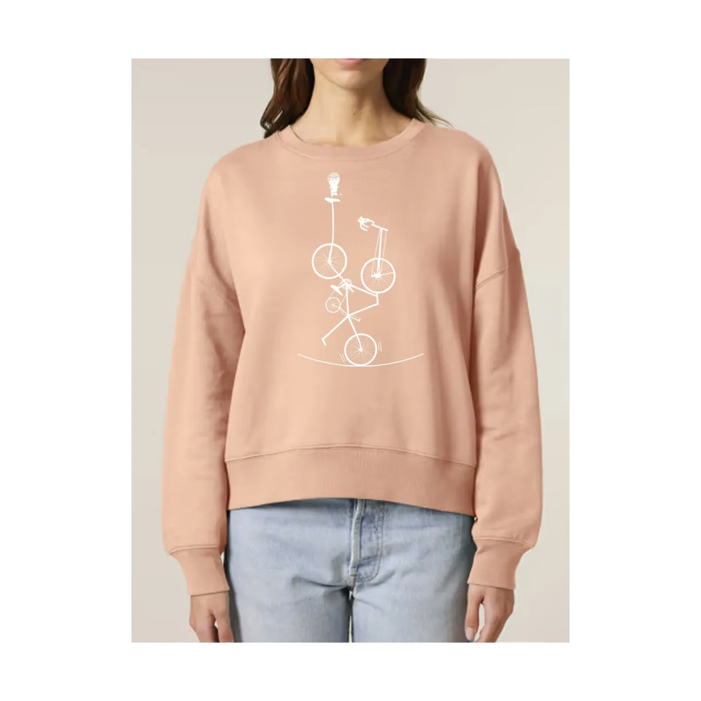 SWEAT FEMME COL ROND "Sur le fil blanc"