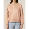 SWEAT FEMME COL ROND "Sur le fil blanc"