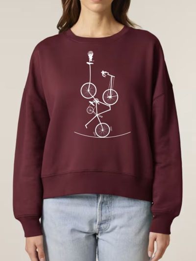 SWEAT FEMME COL ROND "Sur le fil blanc"