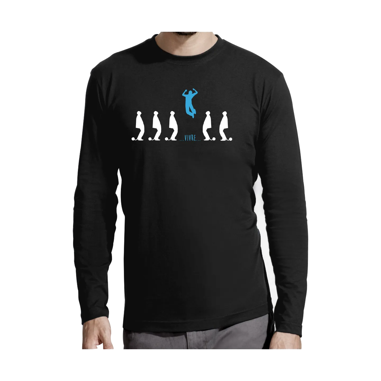 T-shirt manches longues homme "Ouvrir son esprit"