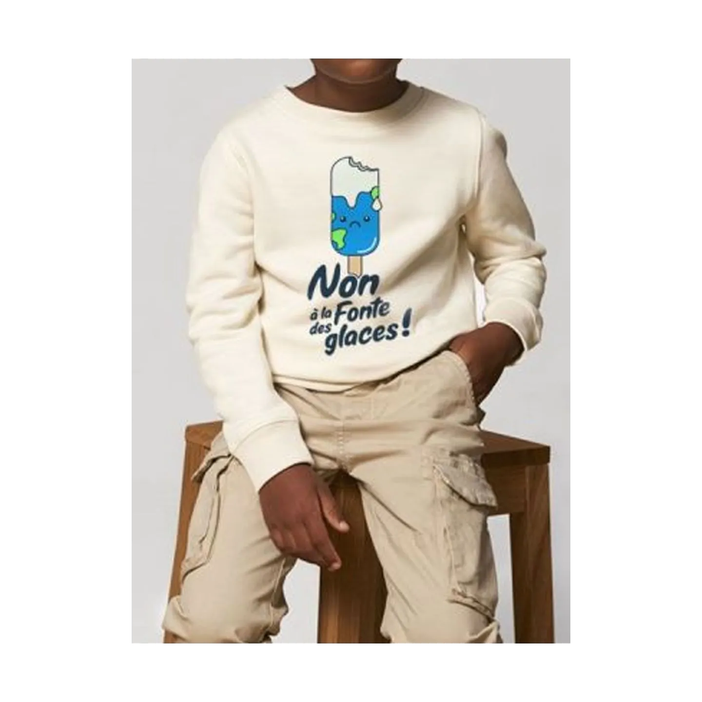 Sweat enfant Non à la fonte des glaces