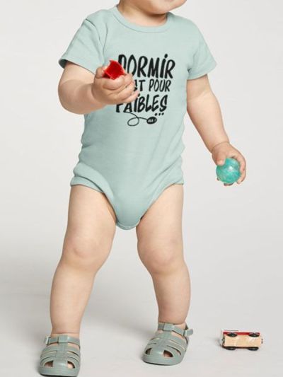 Body bébé ''Dormir c'est pour les faibles''